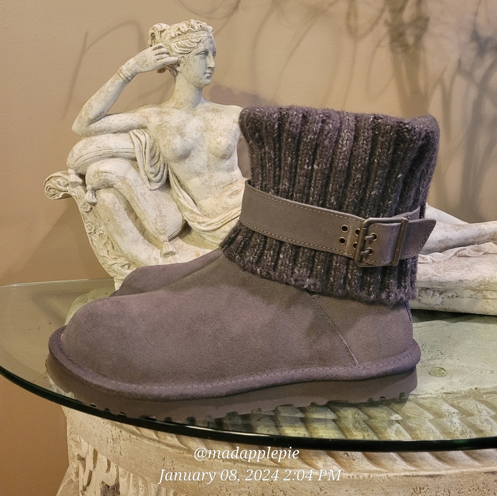 Ugg Cambridge Suede Leather Boot SN 1006013 Cardigan Cuff Size 7 NWT #686 - Picture 12 of 14